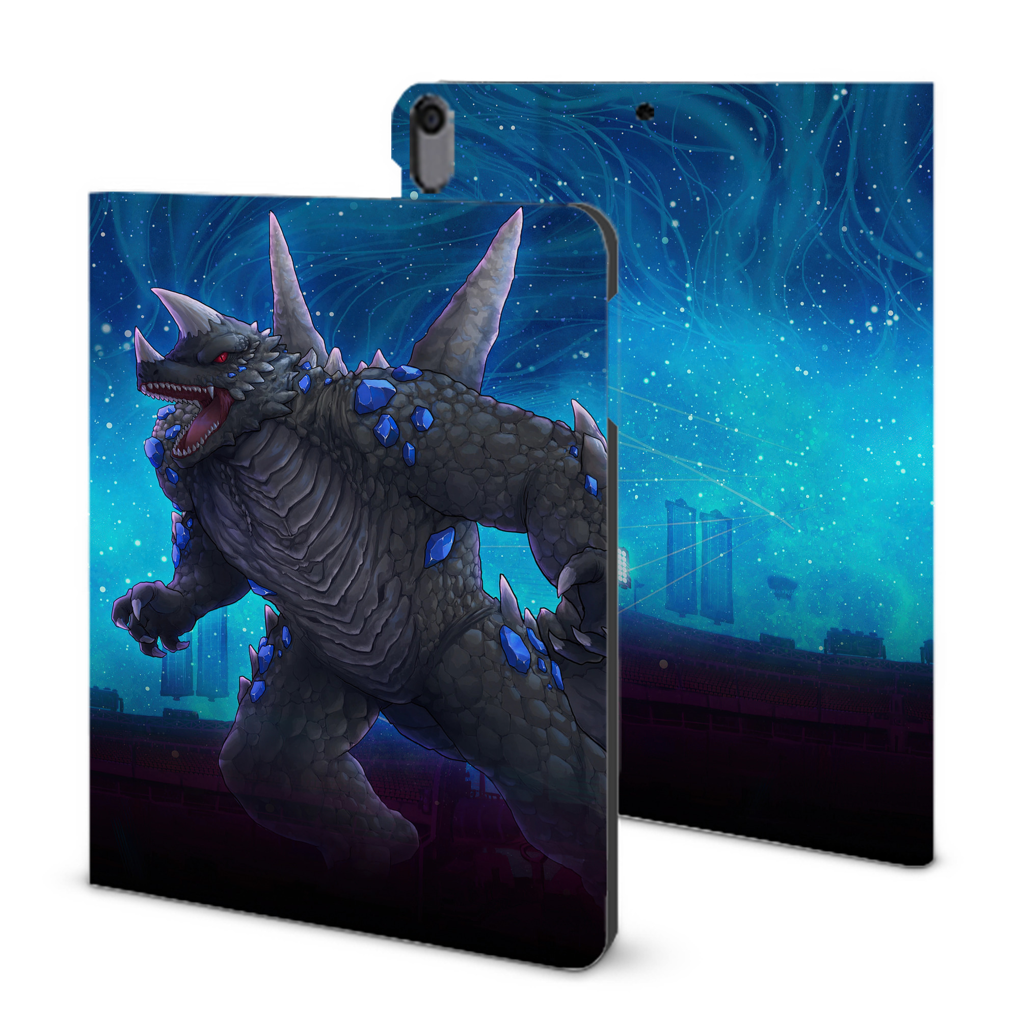 （画像用） ウルトラマン Ultraman IPad ケース ブック型 PUレザー TPU 耐衝撃 軽量 薄型 ペン収納なし 全面保護 IPad 各モデル対応